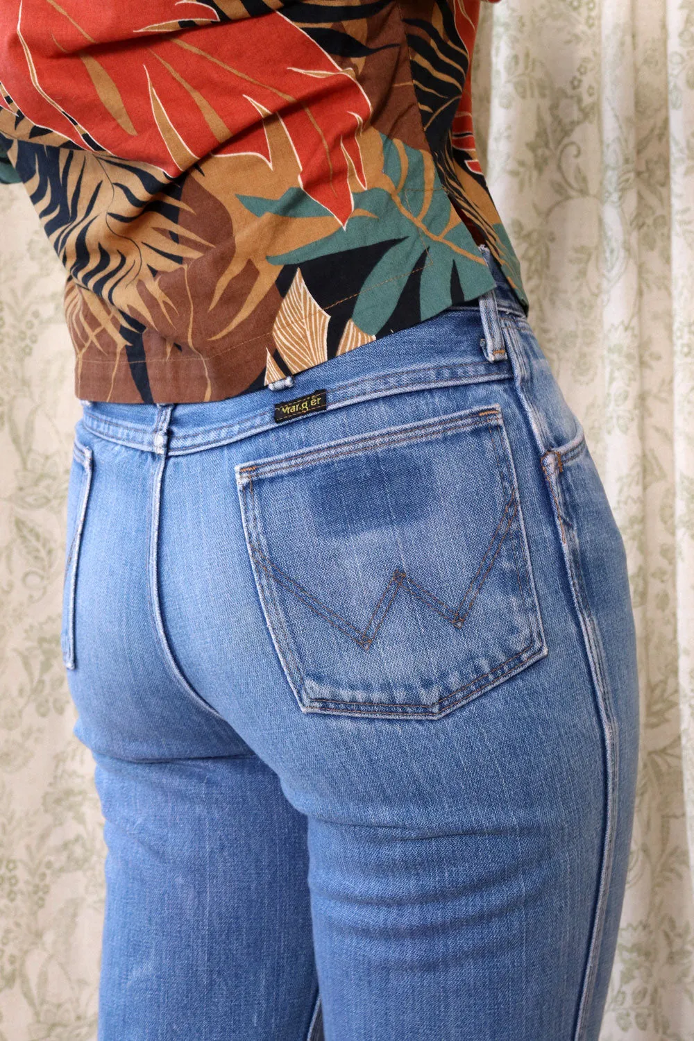 1970s Distressed Denim Wranglers M