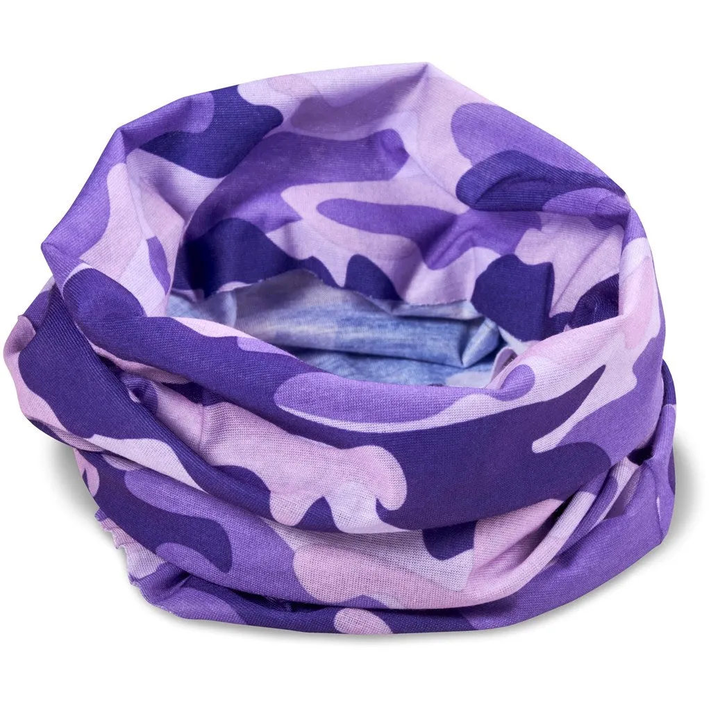 Adults Camo Flexi Tubular Bandana - Purple