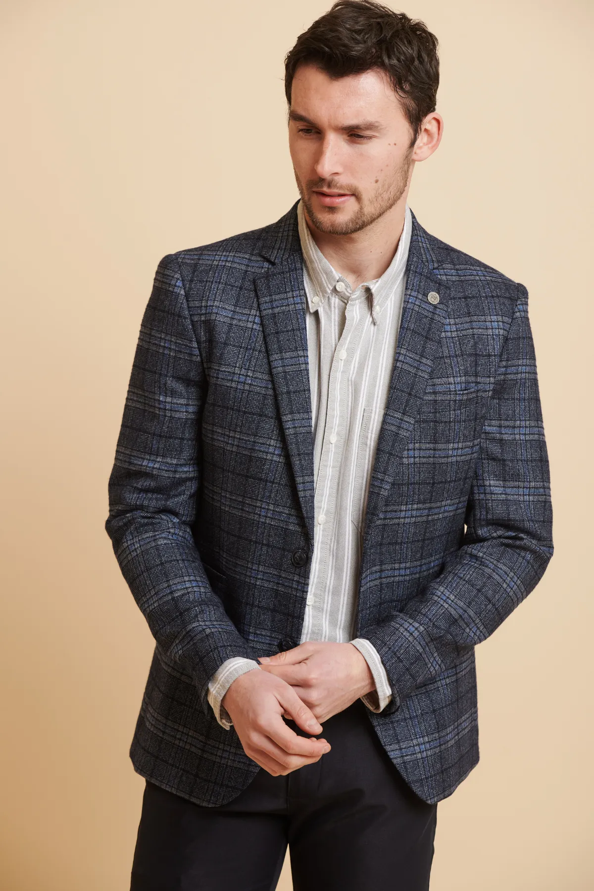 ANDY - Blue Check Blazer