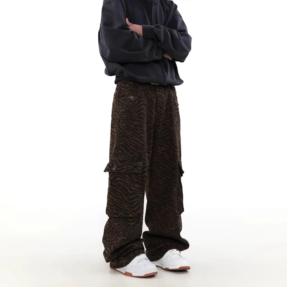 Animal Print Cargo Pants