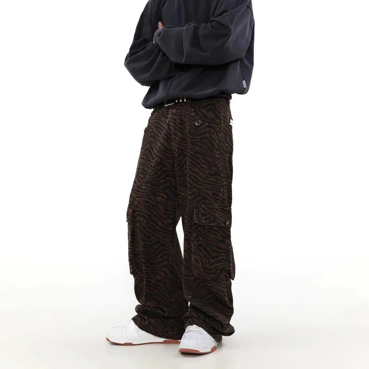 Animal Print Cargo Pants