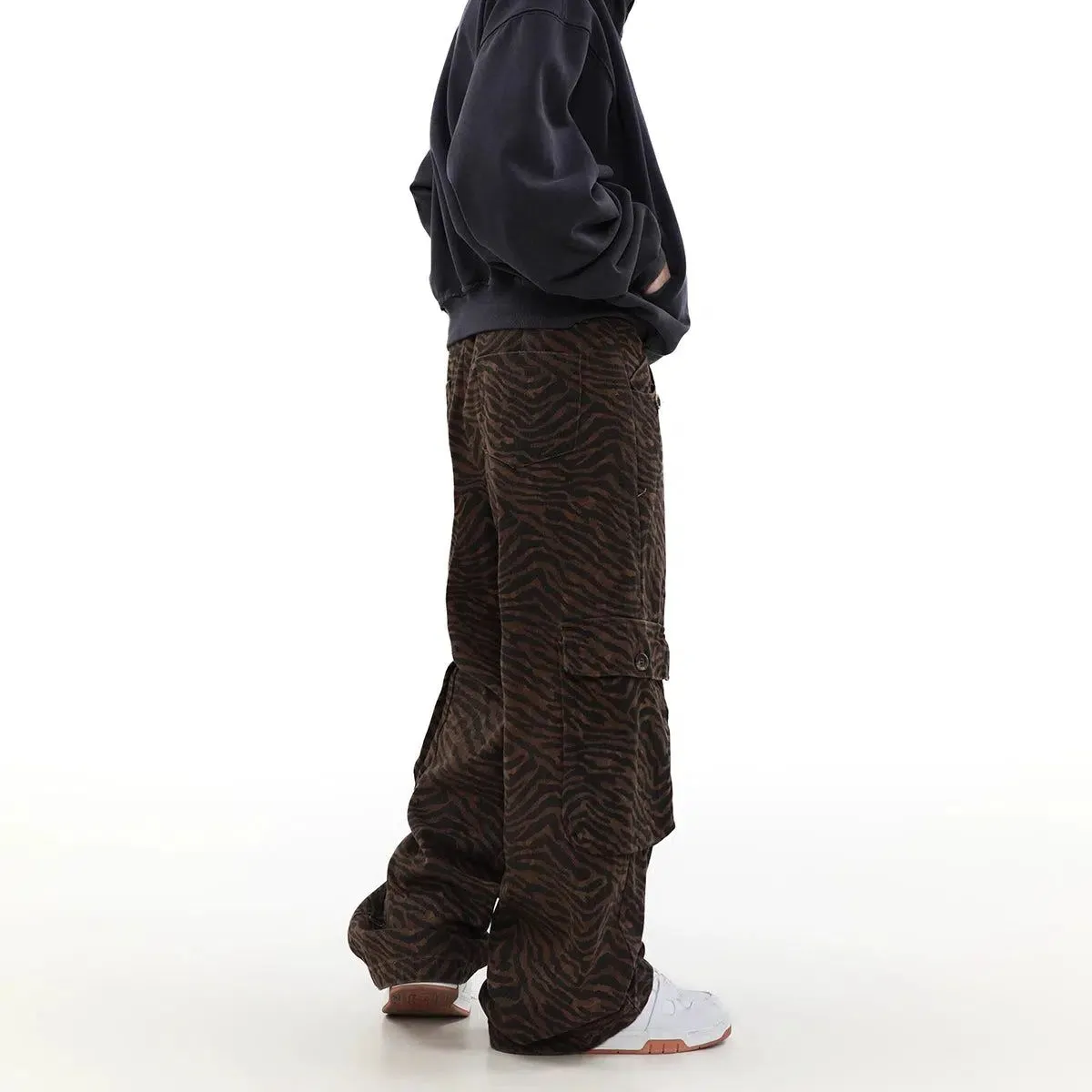 Animal Print Cargo Pants