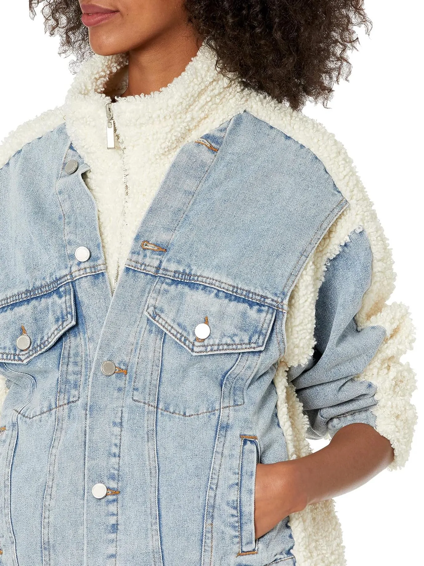 Blank NYC Denim Teddy Jacket