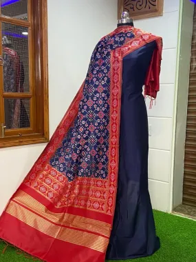 Blue Banarasi Katan Suit