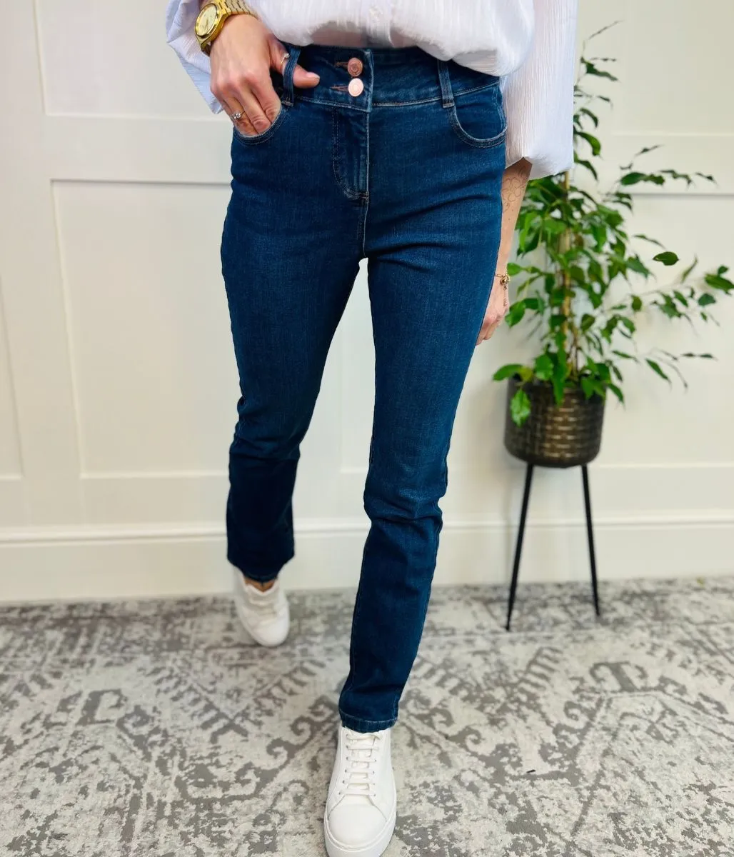 Blue Denim Waist Enhancer Slim Jeans