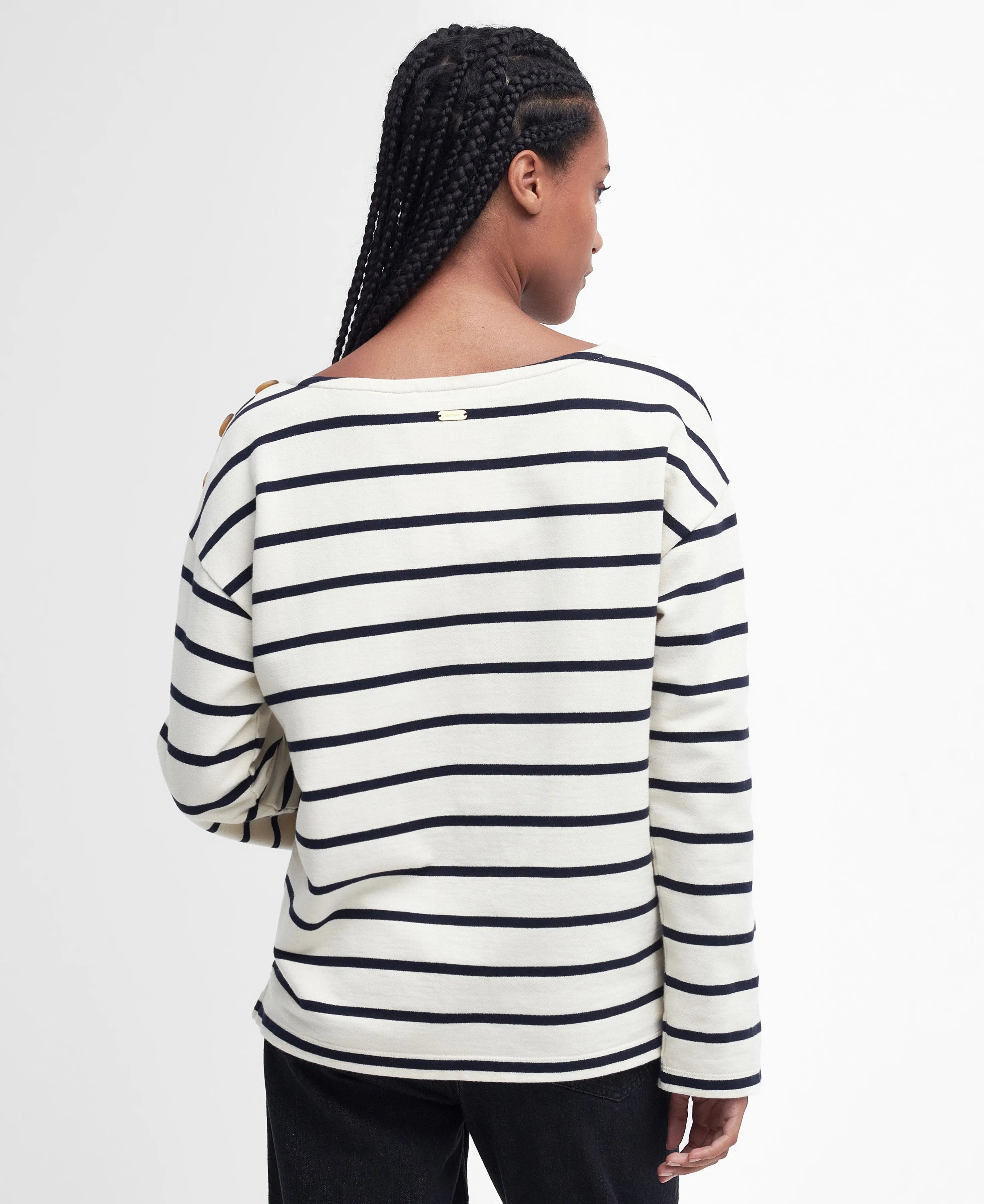 Caroline Sweatshirt - Antique White Stripe