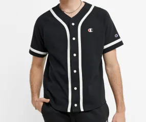 Champion C Patch Braided Black Baseball Jersey