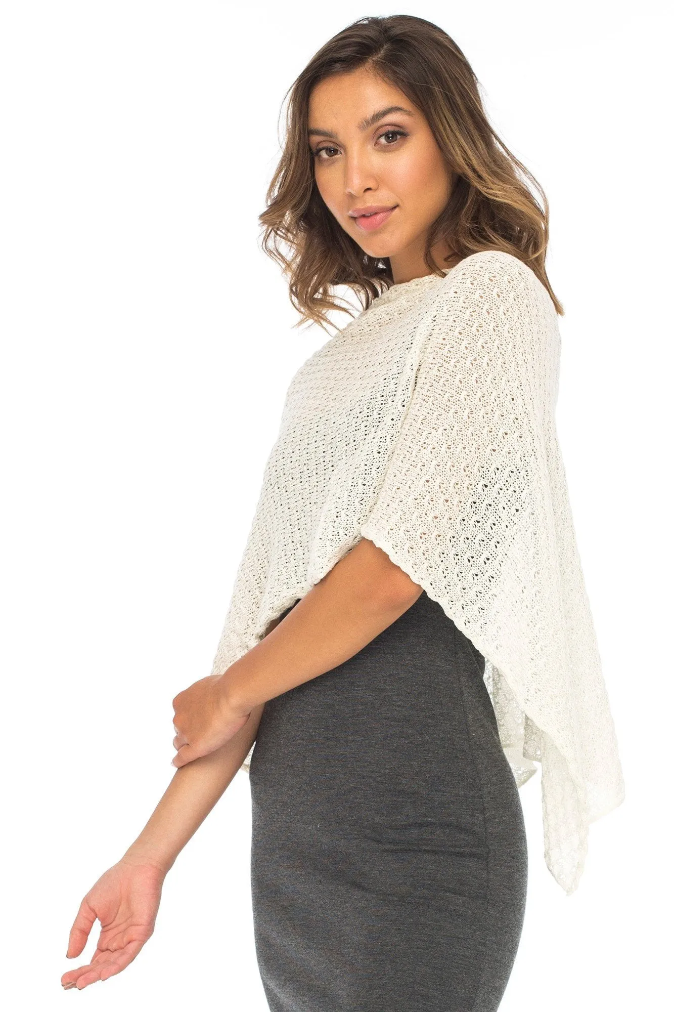 Cotton Poncho Pullover