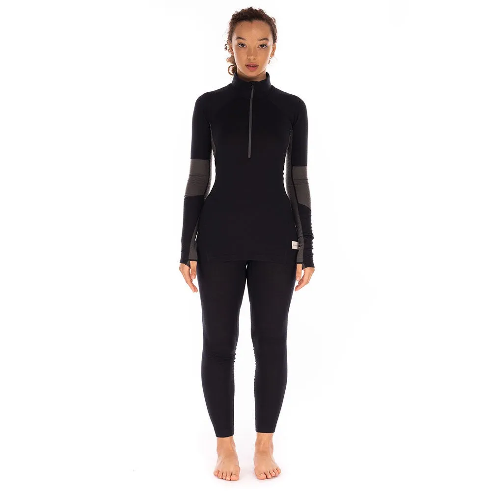 Darkhorse 185 Zoned 1/4 Zip Baselayer - Black/Ash