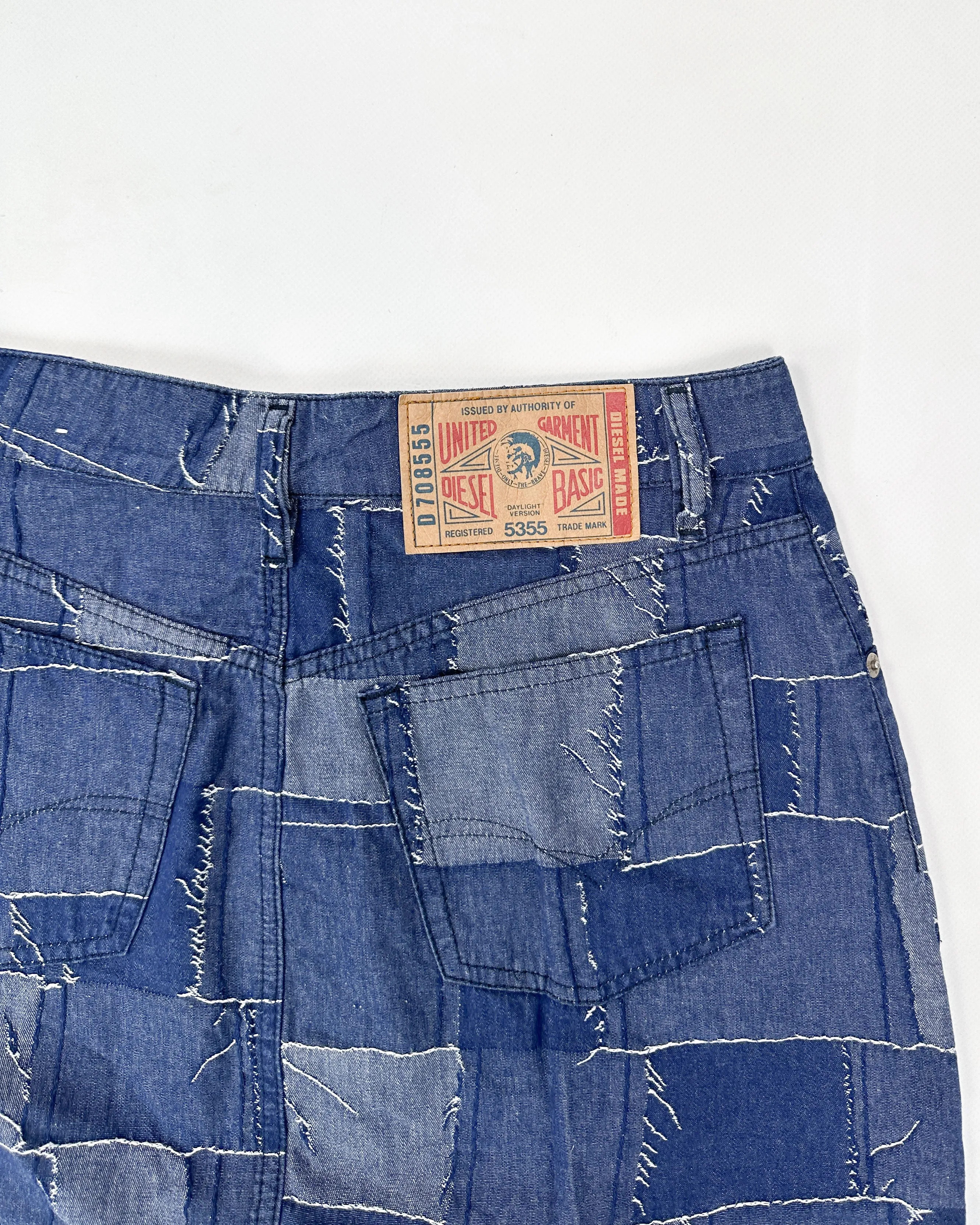 Diesel Squared Denim Skirt 2000's