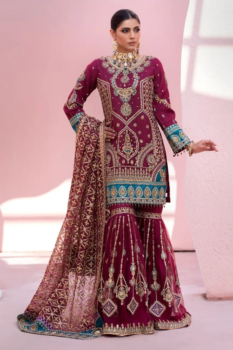 Differ Pakistani Wedding Wear Organza Gharara DIF02