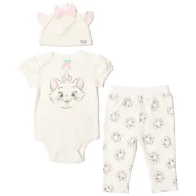 Disney Disney Classics Marie Bodysuit Pants and Hat 3 Piece Outfit Set