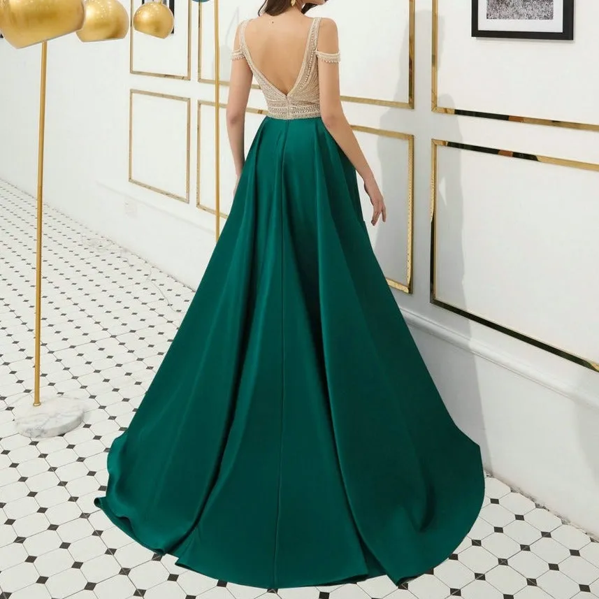 Elegant Satin Evening Dress