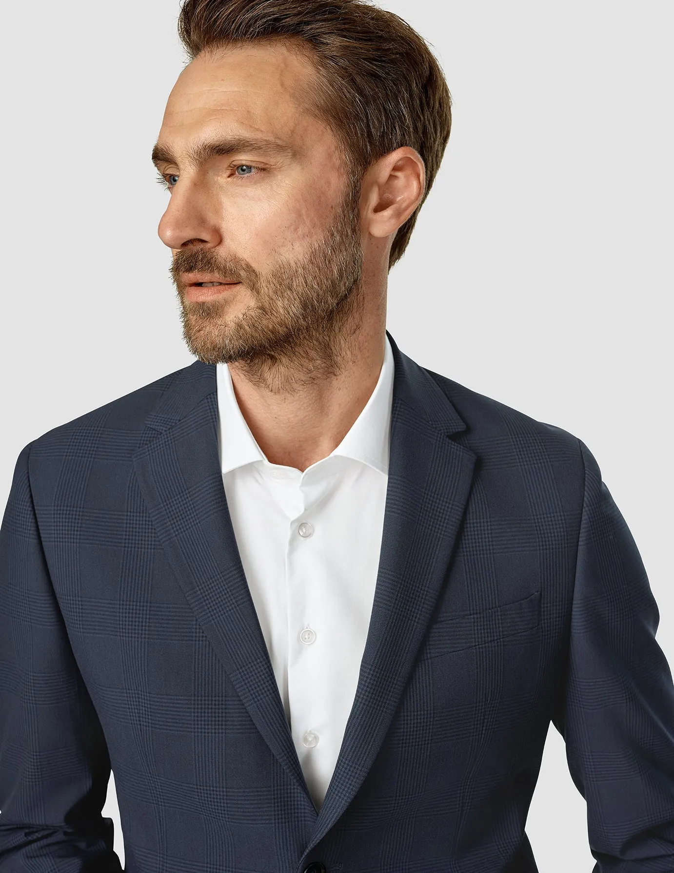 Essential Blazer Regular Dark Blue Check