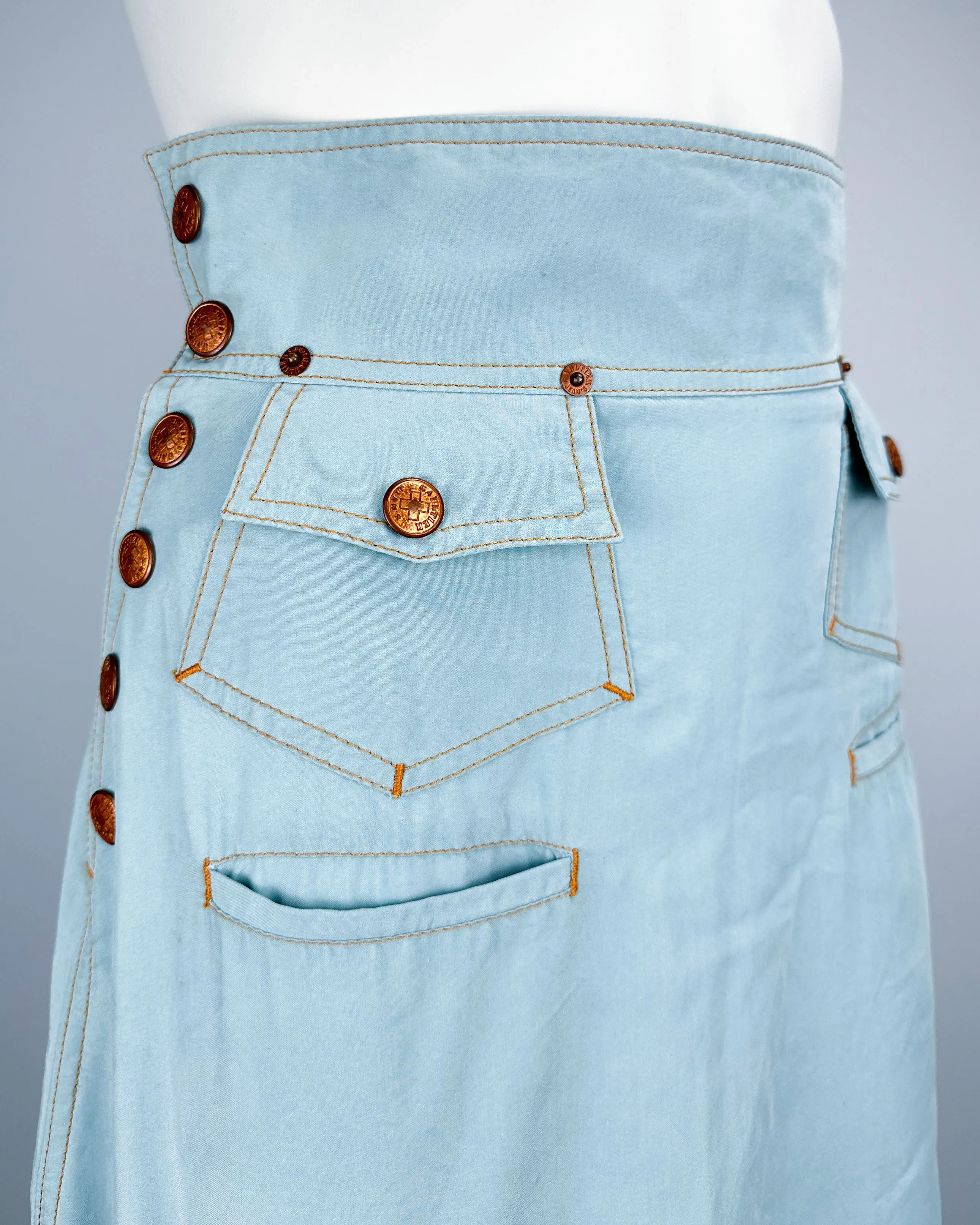 Jean Paul Gaultier Sky Blue High Skirt 2000's