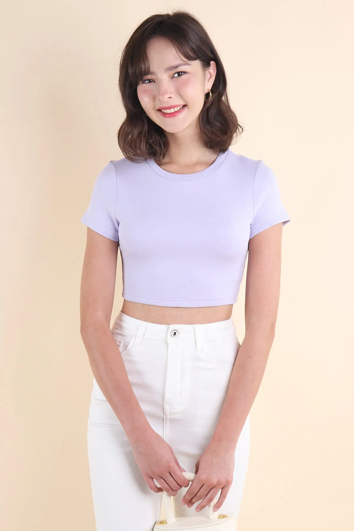 KAYCE BABY TEE IN LILAC