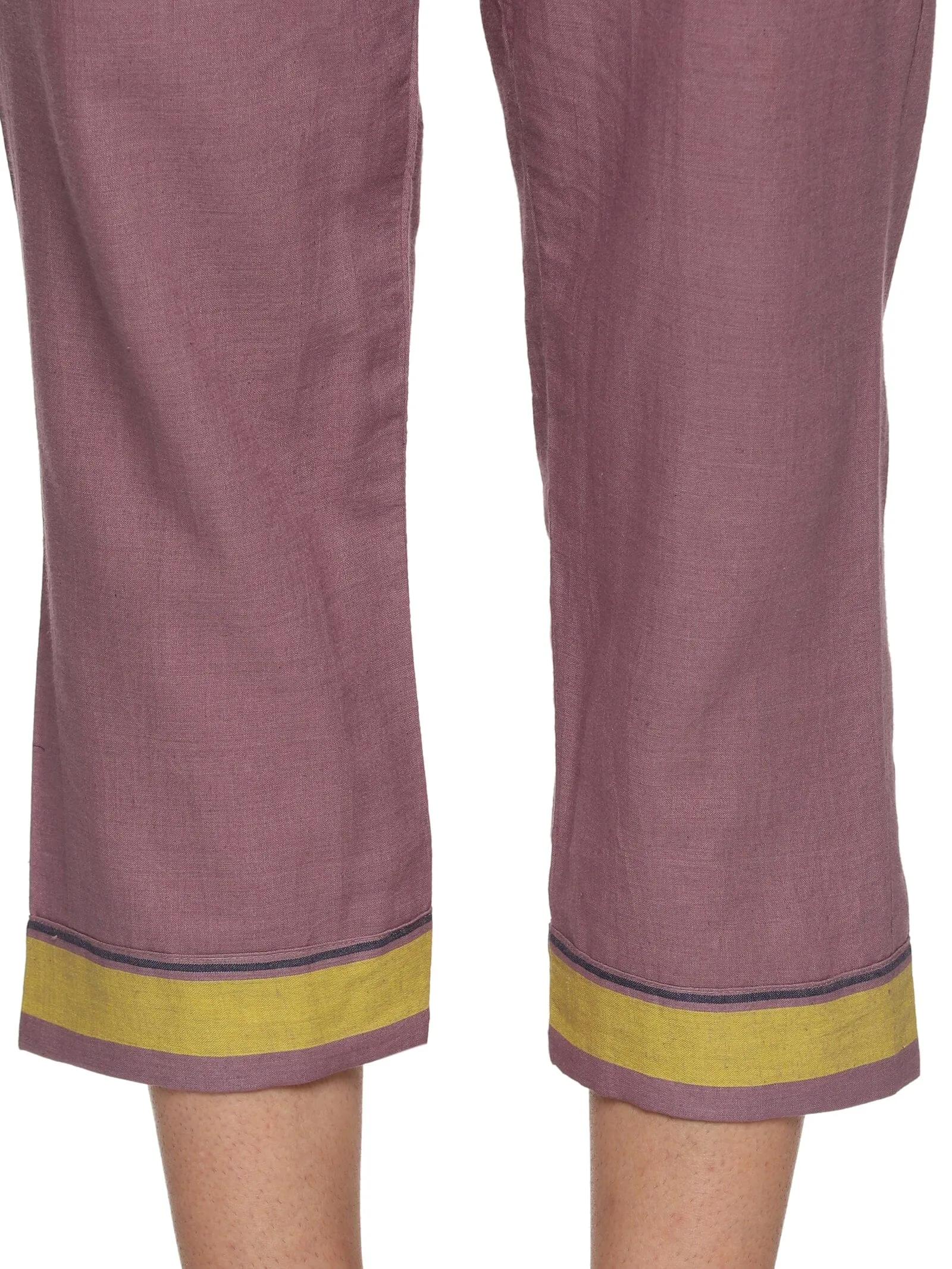 Magenta Handloom Trouser