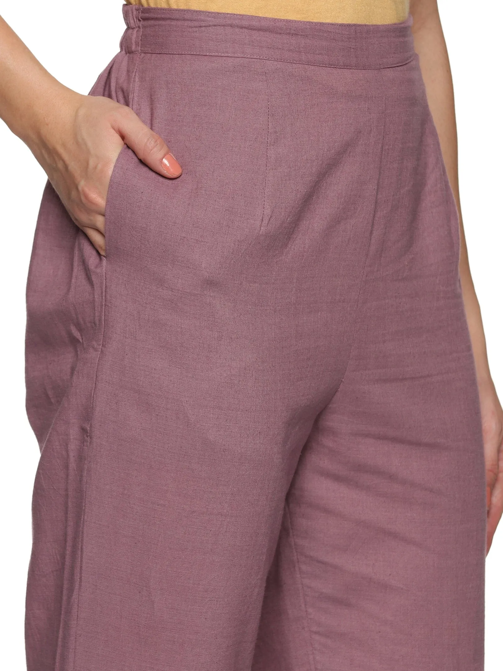 Magenta Handloom Trouser