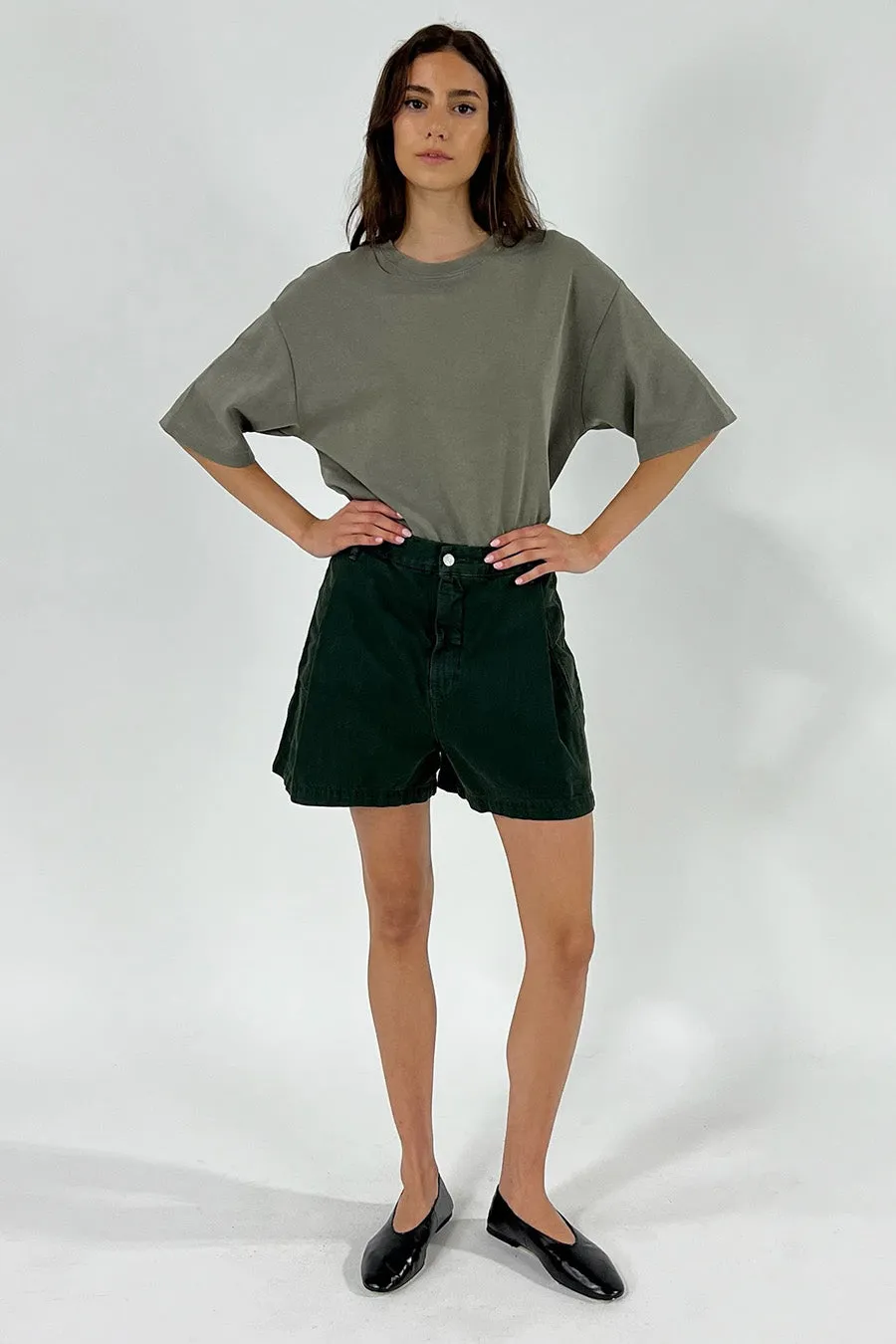 Max Pleated Short - Seaweed