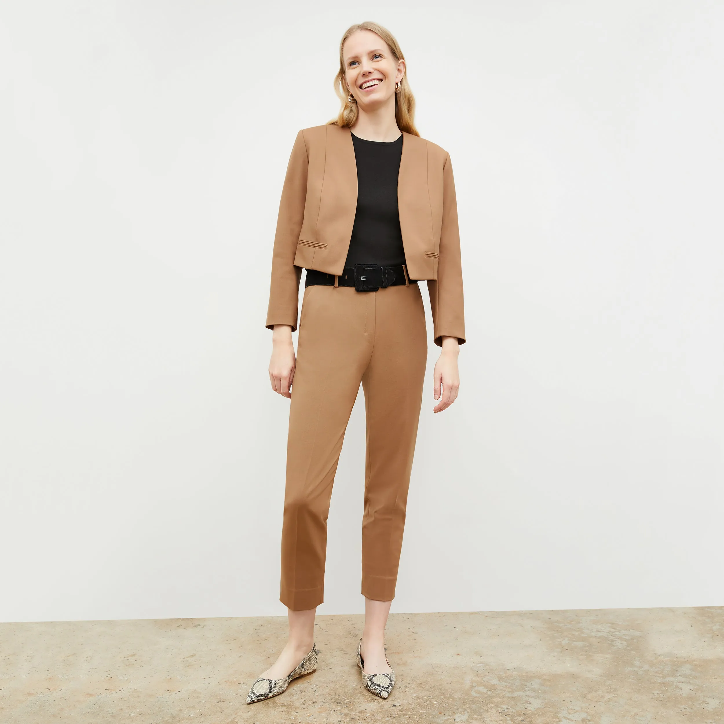 Mejia Pant - Washable Wool Twill :: Camel