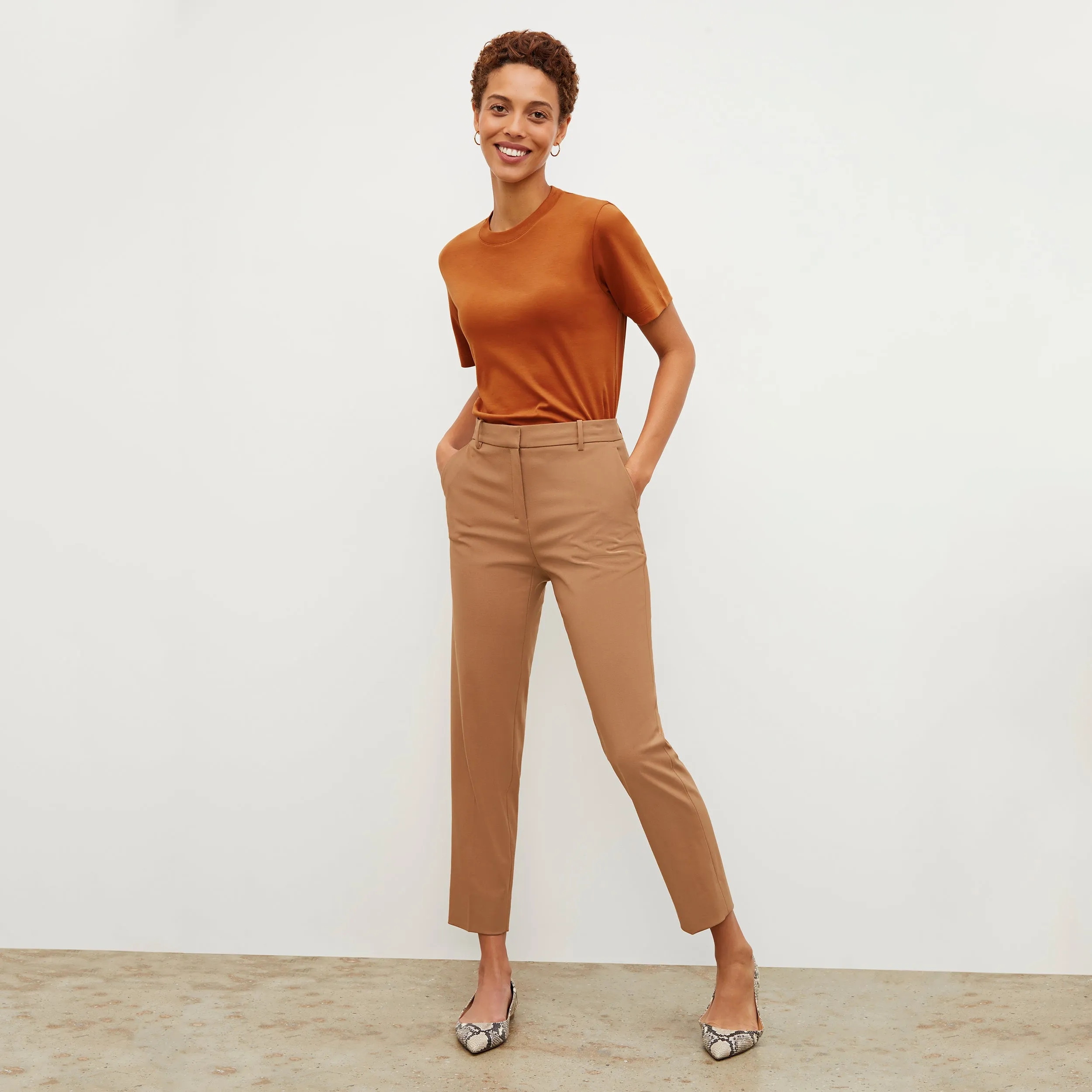 Mejia Pant - Washable Wool Twill :: Camel