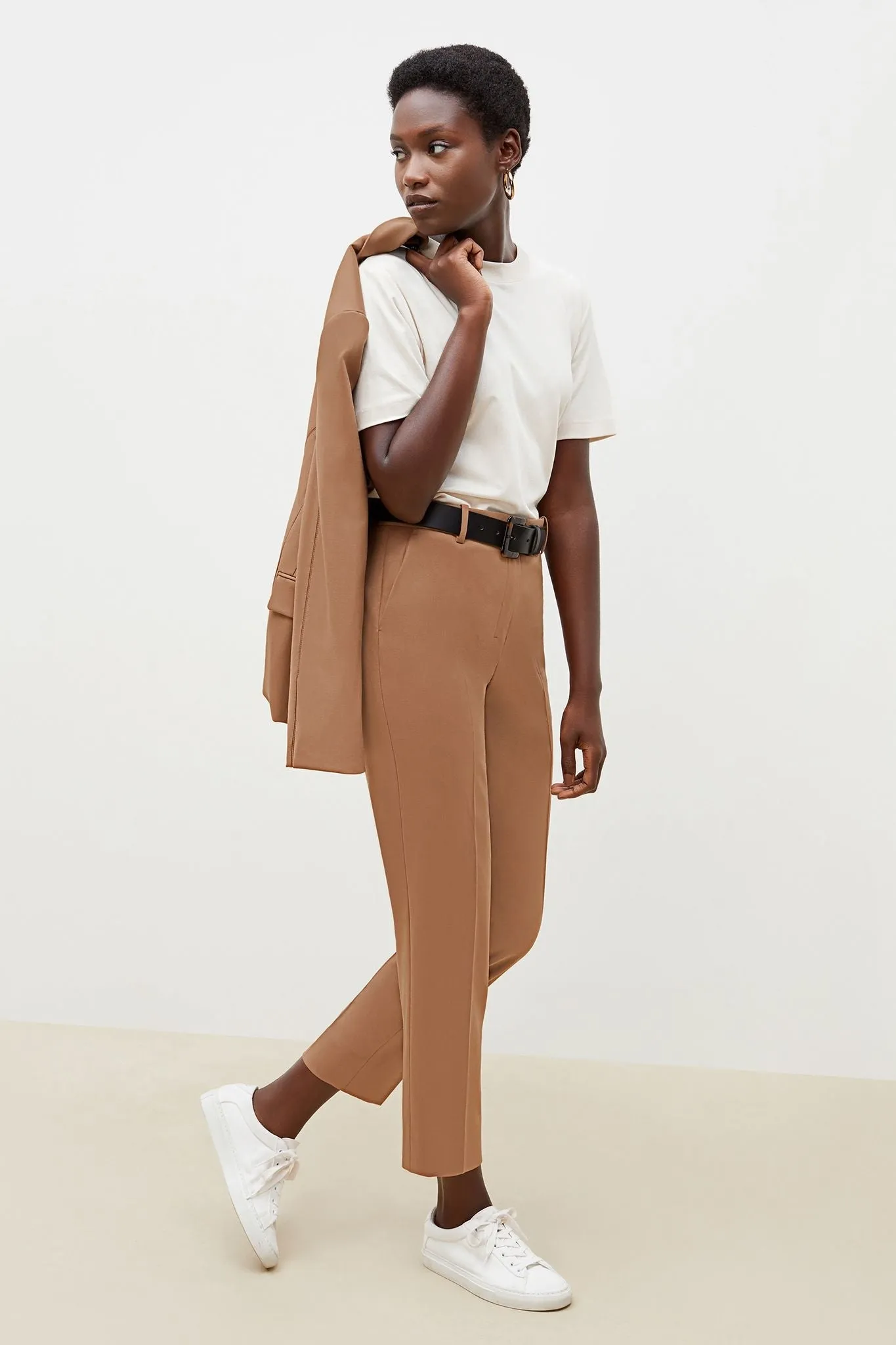 Mejia Pant - Washable Wool Twill :: Camel