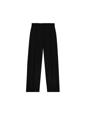 Men's Organic Cotton Tailored Trousers—black