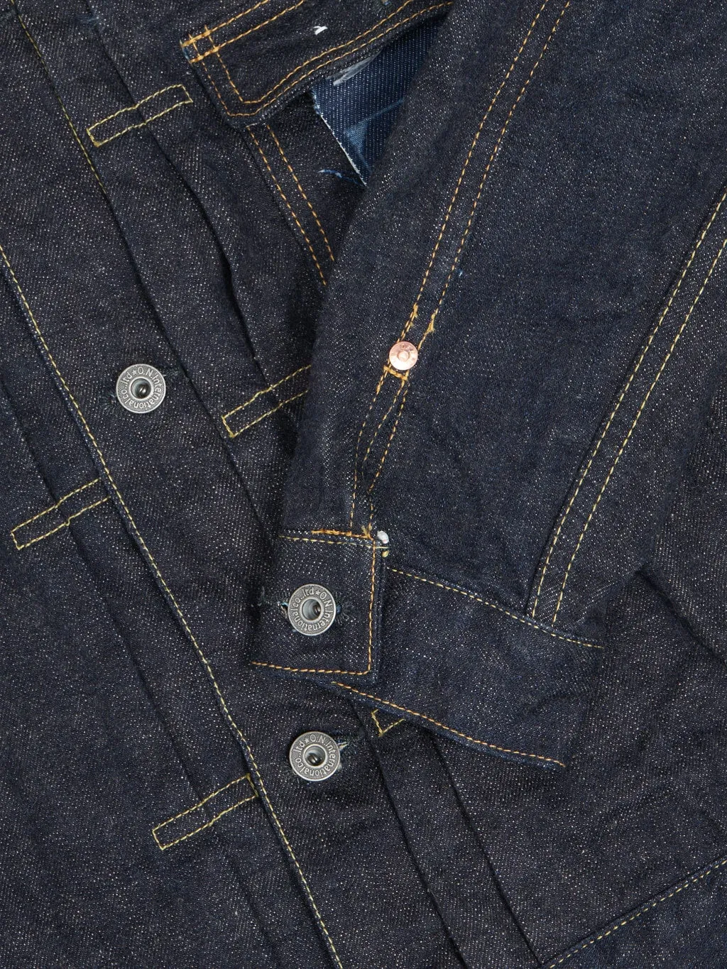 ONI Denim 02516P-14KBE "Indigo Beige" 14oz Type II Jacket