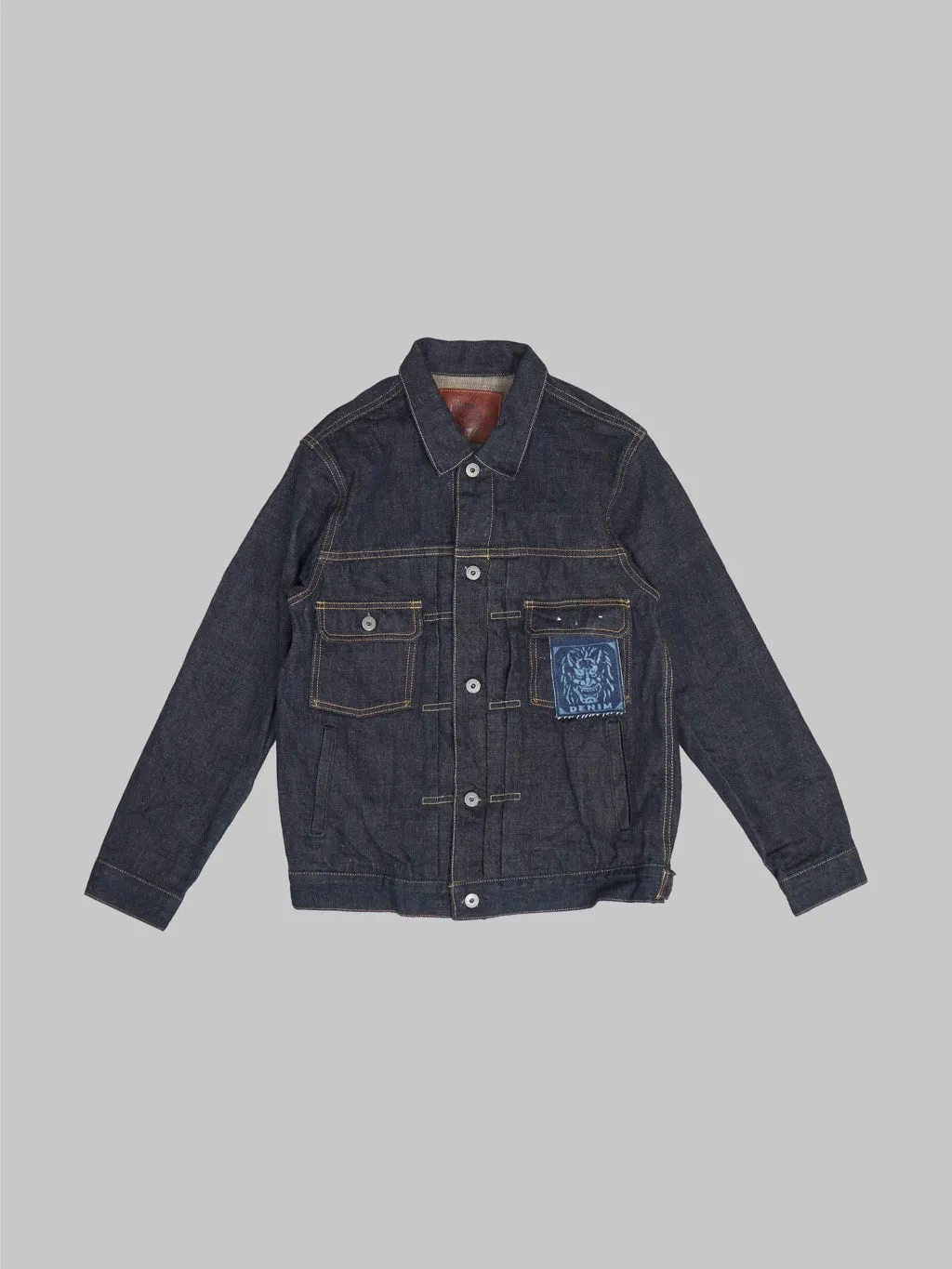 ONI Denim 02516P-14KBE "Indigo Beige" 14oz Type II Jacket