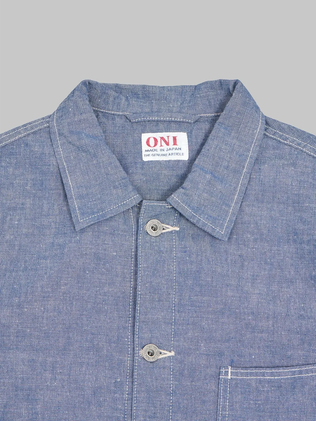 ONI Denim 03101-HCBGY 8.3oz Heavy Chambray Blue Gray Coverall