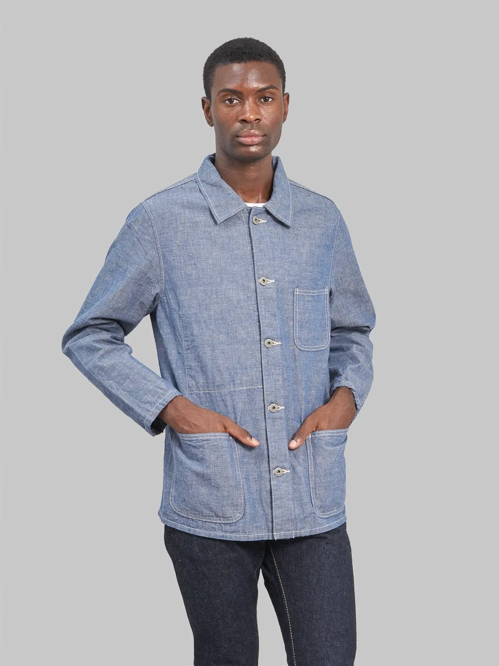 ONI Denim 03101-HCBGY 8.3oz Heavy Chambray Blue Gray Coverall