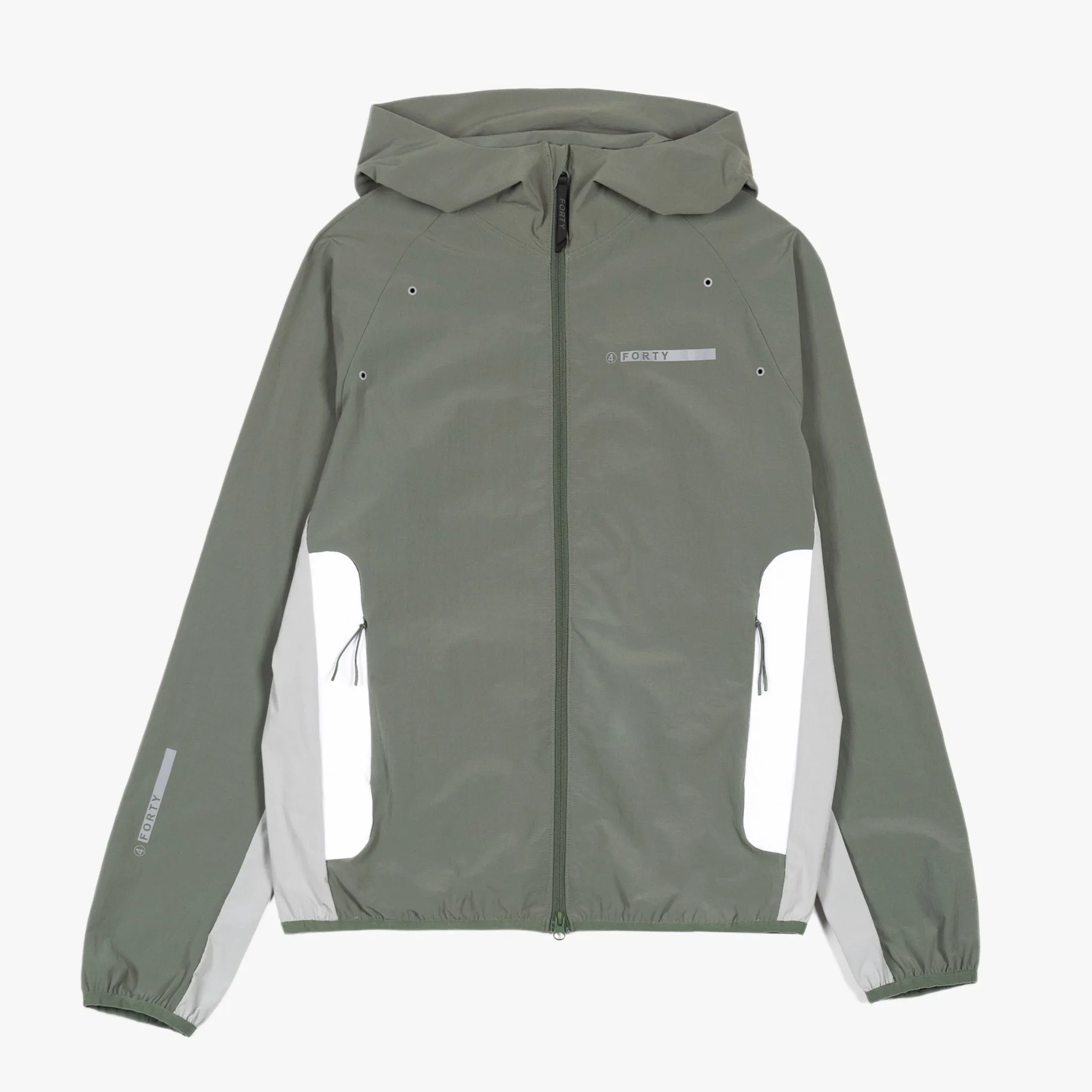 Price Hooded Windbreaker (Sage/Grey/White)