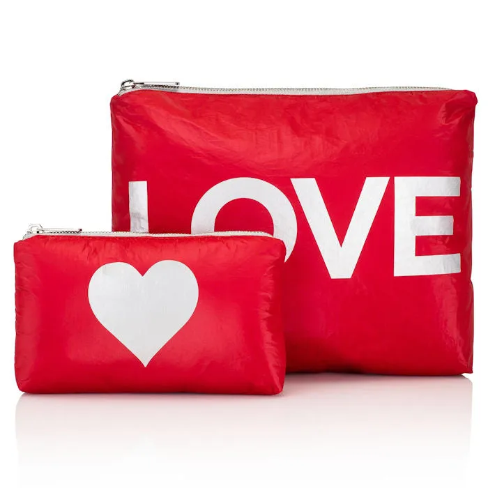 Red Love Zipper Pack