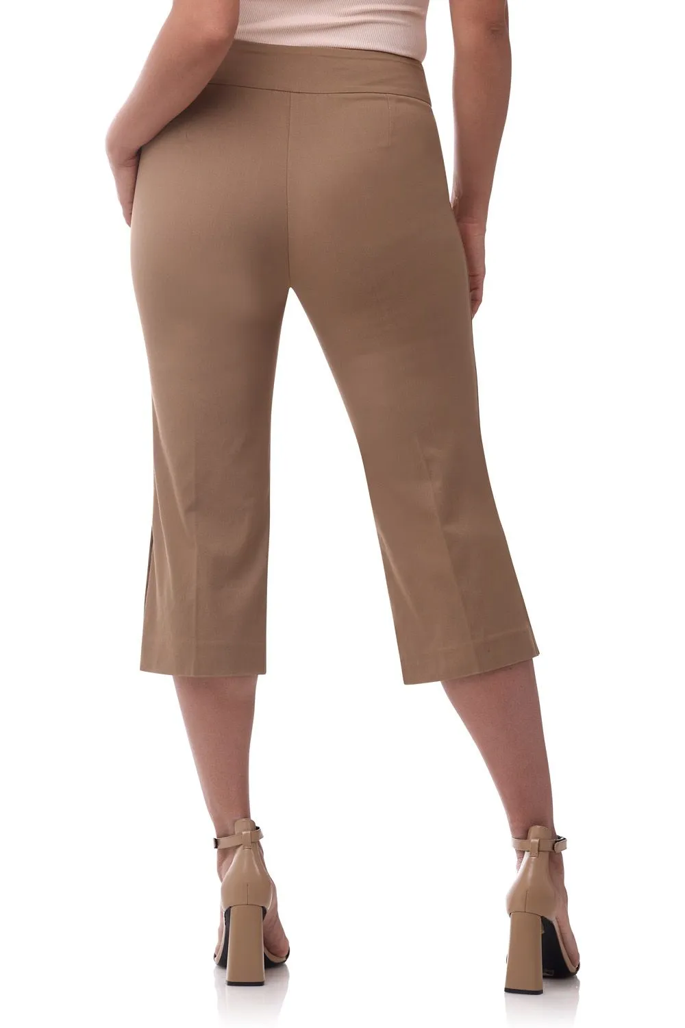 Rekucci EcoCosy Straight Leg Capri with Button Detail