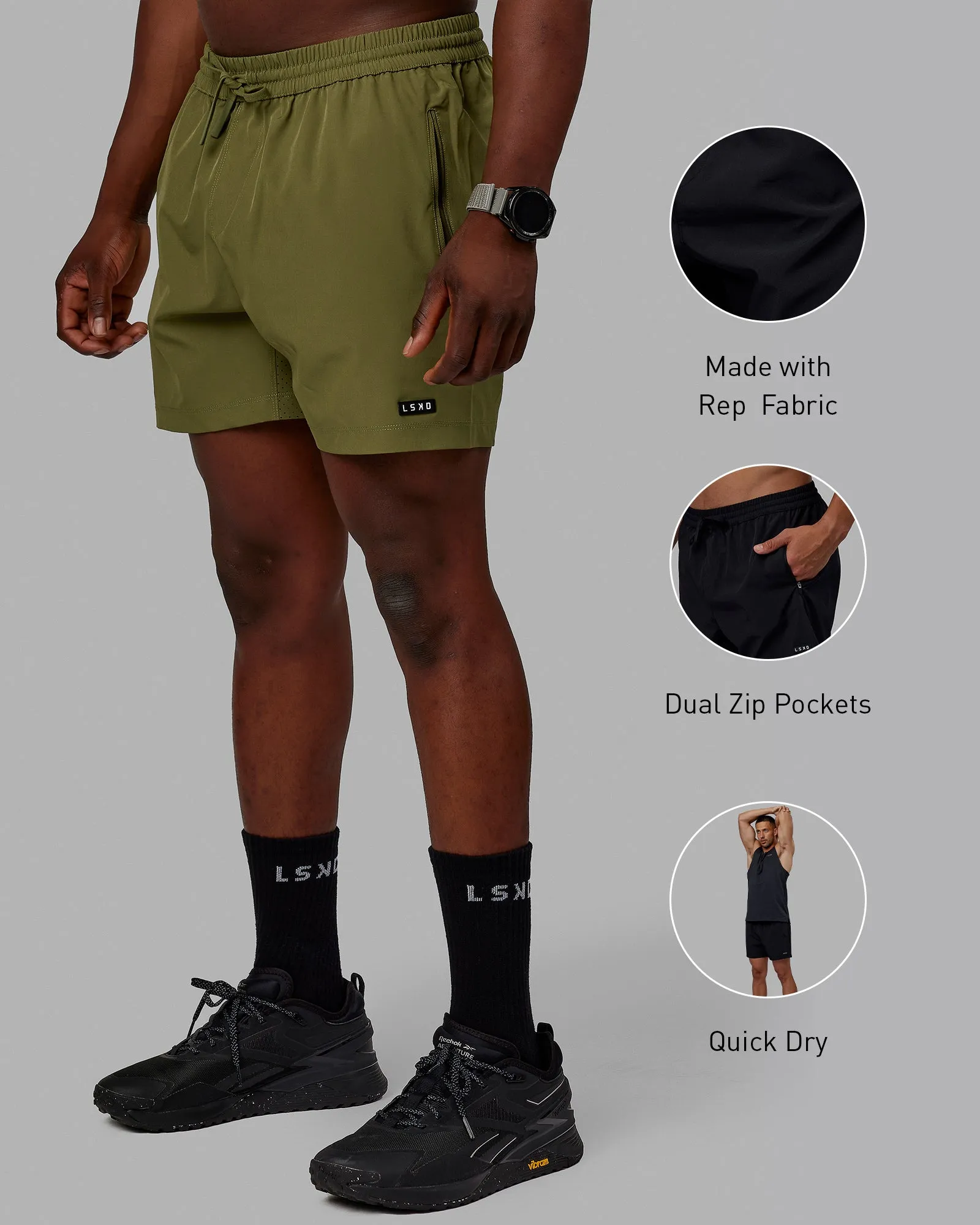 Rep 5" Performance Shorts - Moss