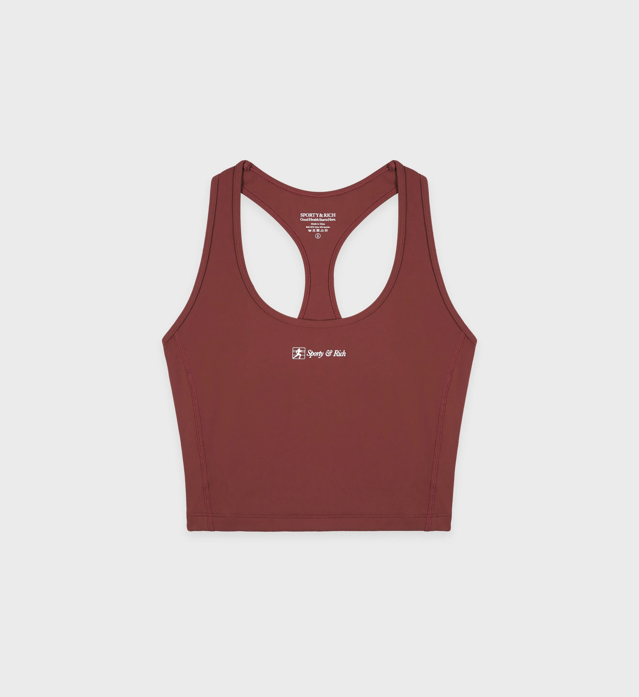 Runner Script Sports Tank - Maroon/White