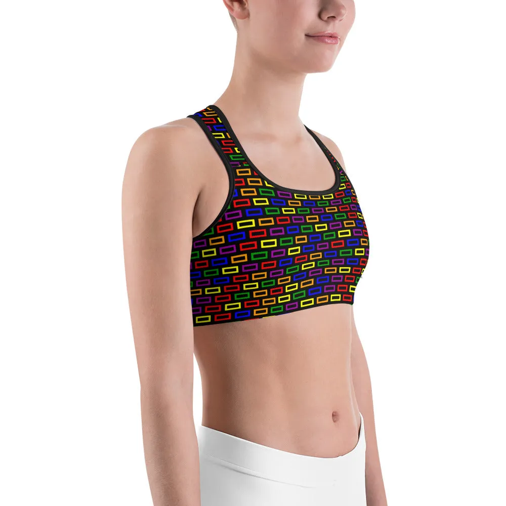 Sports Bra Colorful Bricks