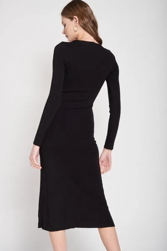 Square Neck Midi Dress